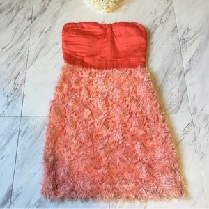 Anina | Peach Orange 3D Floral Dress